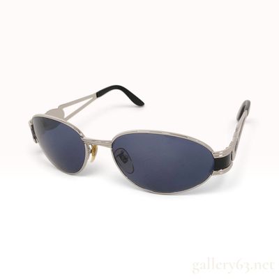 Sale Photo Thumbnail #364: Vintage Fendi SL 7055 Silver Metal Oval Sunglasses