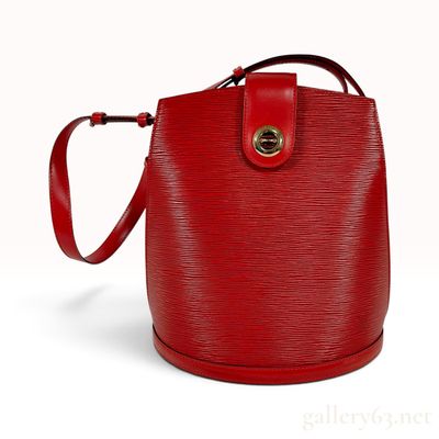 Sale Photo Thumbnail #500: Vintage Louis Vuitton Cluny Castilian Red Epi Leather Shoulder Bag