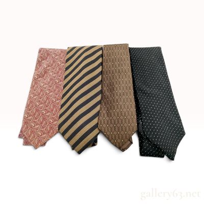 Sale Photo Thumbnail #294: A Collection of Fendi Armani and Hermes Silk and Wool Blend Neckties