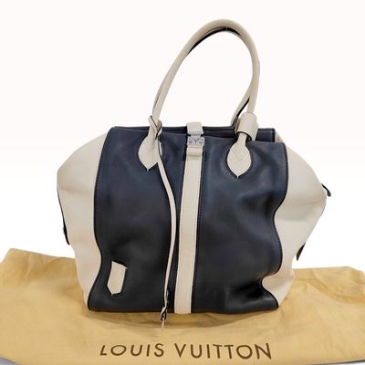 Sale Photo Thumbnail #130: C. 2012 Louis Vuitton Suship Speedy North South Bicolor Leather Tote Bag with Dust Bag