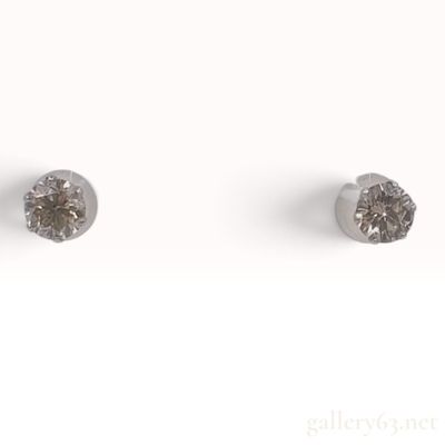 Sale Photo Thumbnail #56: Alisa Pt900 0.70ctw Natural Diamond Stud Earrings with Box