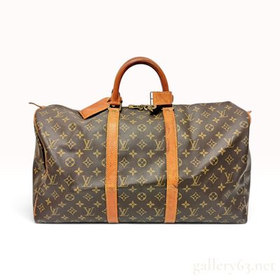 Sale Photo Thumbnail #238: Vintage Louis Vuitton Monogram Canvas Keepall 50 Travel Bag with Padlock