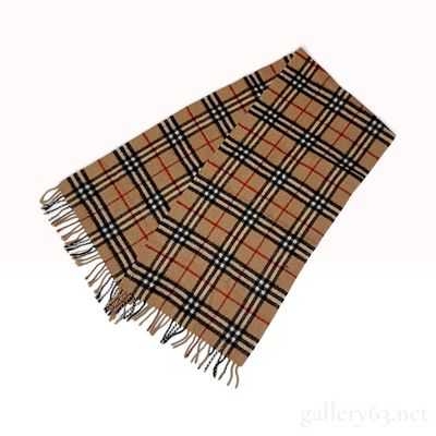 Sale Photo Thumbnail #409: Vintage Burberrys Check Camel Lambswool Scarf