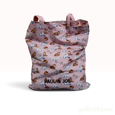 Sale Photo Thumbnail #264: Paul & Joe Cat Print Pink Foldable Tote Bag and Pouch Set