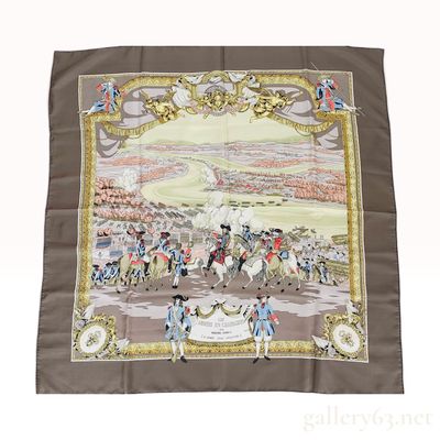 Sale Photo Thumbnail #46: Vintage Hermes Les Armees en Campagne Silk Carre 90
