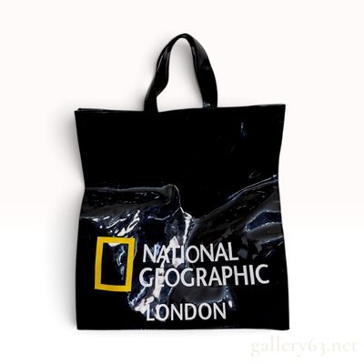 Sale Photo Thumbnail #205: National Geographic London Glossy Black Logo Tote Bag