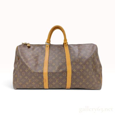 Sale Photo Thumbnail #501: Vintage Louis Vuitton Monogram Keepall 60 Duffle Bag with Padlock