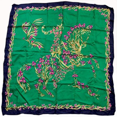 Sale Photo Thumbnail #202: Vintage Hermes Cheval Fleuri (Flowering Horse) Silk Carre 90