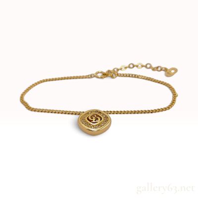 Sale Photo Thumbnail #112: Vintage Christian Dior CD Logo Gold Toned Curb Link Bracelet