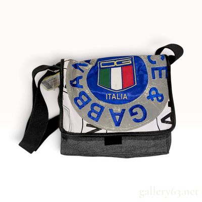 Sale Photo Thumbnail #338: Vintage Dolce & Gabbana Italia Sport Grey Canvas Messenger Bag with Retail Tag