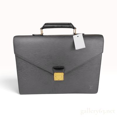 Sale Photo Thumbnail #517: Vintage Louis Vuitton Serviette Ambassadeur Black Epi Leather Briefcase