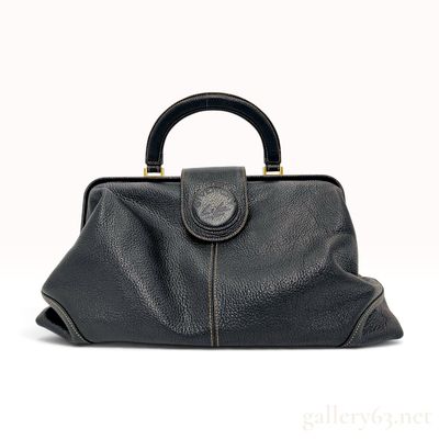 Sale Photo Thumbnail #147: Vintage Givenchy Life Black Pebbled Leather Doctor Handbag
