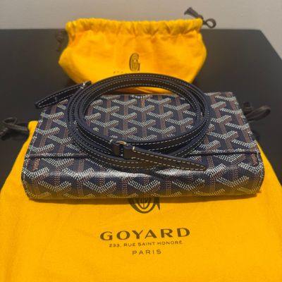 Sale Photo Thumbnail #381: -- GOYARD VARENNE CONTINENTAL WALLET-ON-STRAP, NAVY GOYARDINE
