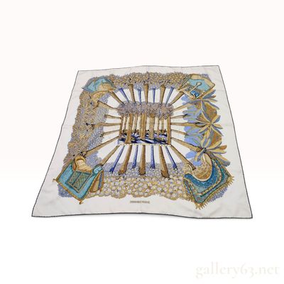 Sale Photo Thumbnail #572: Vintage Hermes Ombres et Lumieres (Shadows and Lights) Silk Carre 90