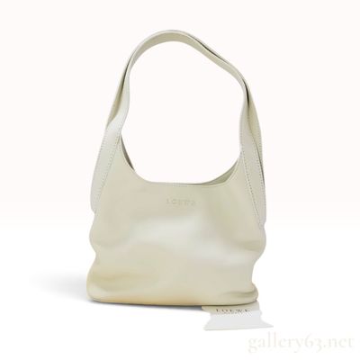Sale Photo Thumbnail #275: Loewe Cream Leather Hobo Shoulder Bag with Retail Tag