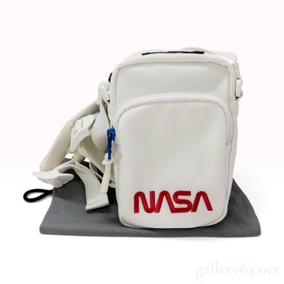 Sale Photo Thumbnail #334: Balenciaga NASA Phone Holder White Canvas Crossbody Bag with Dust Bag