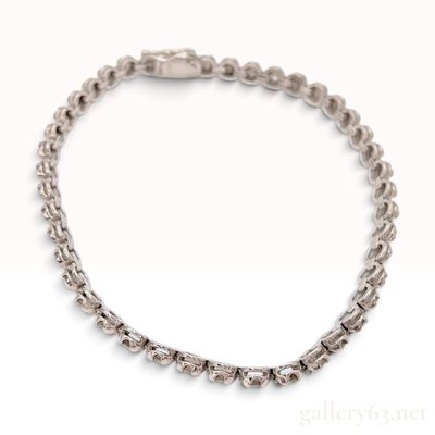 Sale Photo Thumbnail #206: 3.01ctw Natural Diamond Pt850 Platinum Tennis Bracelet
