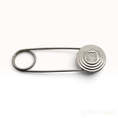Sale Photo Thumbnail #89: Loewe Anagram Metal Safety Pin Brooch