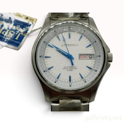 Sale Photo Thumbnail #109: J. Springs Automatic BEB014 White Wave Dial Stainless Steel Wristwatch with Tags