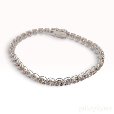 Sale Photo Thumbnail #425: 18K White Gold 10.00ct Natural Diamond Tennis Bracelet
