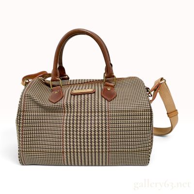 Sale Photo Thumbnail #269: Vintage Polo Ralph Lauren Glen Plaid Coated Canvas Boston Satchel Bag