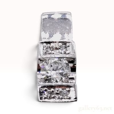 Sale Photo Thumbnail #278: 14KWG and 0.139ctw Natural Diamond Slider Pendant