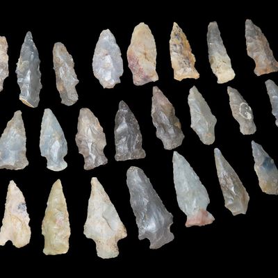 Sale Photo Thumbnail #571: Lot of 26 Woodland and Archaic Arrowheads, Tennessee