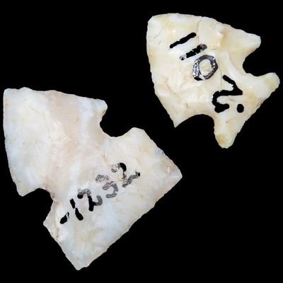Sale Photo Thumbnail #260: Lot of 2 Bird Points, JJ Curry Branch, Palo Duro Canyon, Randall Co., Texas