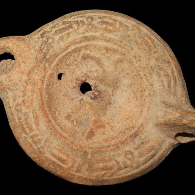 Sale Photo Thumbnail #394: 4 1/8" Oil Vessel from the Ruins of Carthage, Ex. Captain Harold Fries, 1943