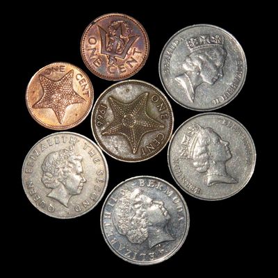Sale Photo Thumbnail #603: Lot of Miscellaneous Coins, Bahamas, Bermuda, and Caribbean