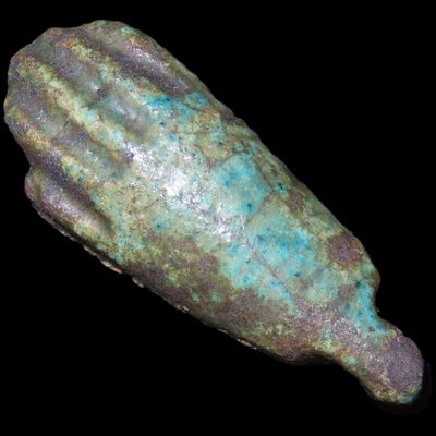 Sale Photo Thumbnail #287: Egyptian Hand Amulet, Late Period, Dynasties 26-30, 664-332 BCE, Intended to Protect the Deceased in the Afterlife