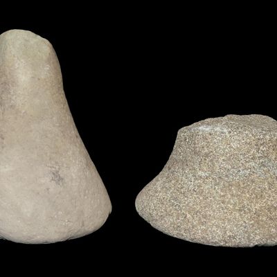 Sale Photo Thumbnail #554: Lot of 2 Broken Pestles, Indiana, Great Study Pieces