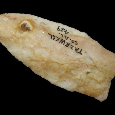 Sale Photo Thumbnail #341: 2 15/16" Holland Point, Motley and Dickey COAs, Burlington Chert, Tazewell Co., Illinois, Ex. Dan Austin, Ex. George Robertson