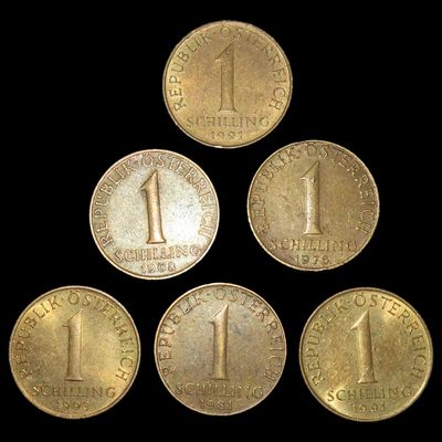 Sale Photo Thumbnail #593: Lot of 6 Coins, Austria