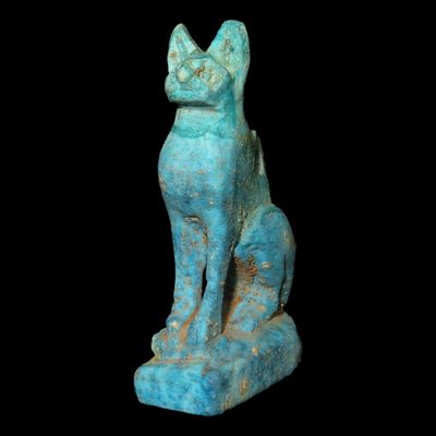 Sale Photo Thumbnail #285: 1 3/4" Egyptian Stone Cat, Bastet Amulet, Goddess of Pleasure