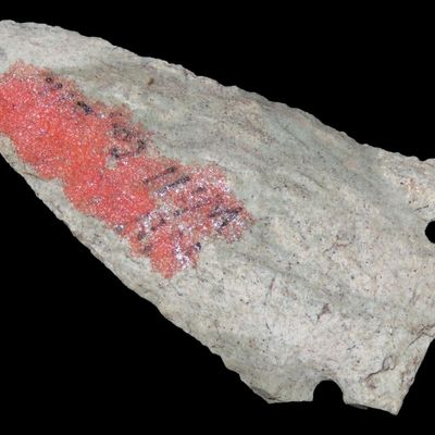 2 3/4" Corner Notch Point, Indiana Green Chert, Found in Central Indiana