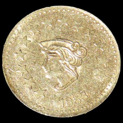 Sale Photo Thumbnail #310: 1853 California Gold 1/2 Dollar Token