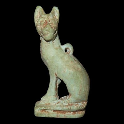 Sale Photo Thumbnail #304: 1 3/4" Egyptian Cat Goddess Figure (Bes)