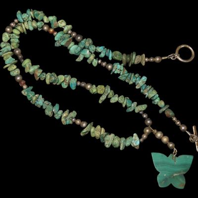 Sale Photo Thumbnail #400: Strand of Turquoise and Mixed Beads