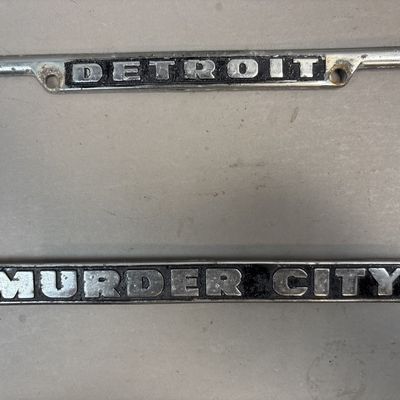 Detroit Murder City License Plate Novelty Frame