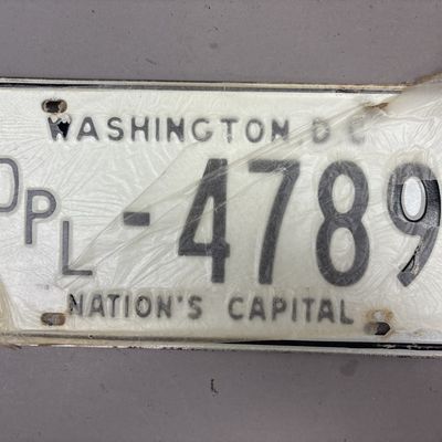Washington DC Nations Capital DPL 4789 Plate