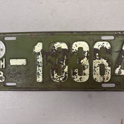 1918 Michigan 13364 Vintage License Plate