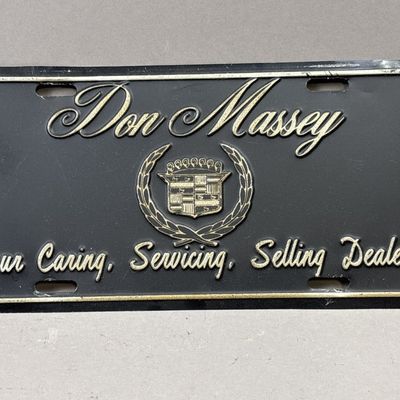 Cadillac Don Massey Metal Embossed License Plate