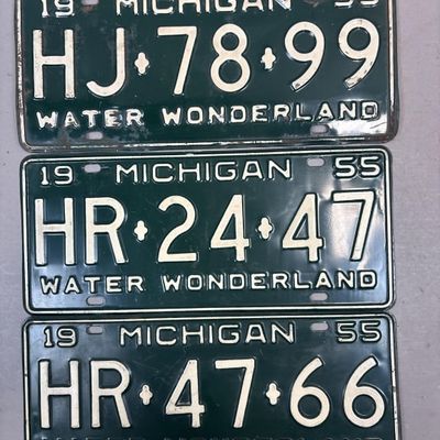 Lot 3 1956 Michigan Water Wonderland Plates