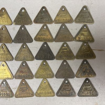 Lot 25 Ford Motor Company Rouge River Plant Tags