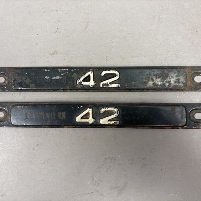 Pair 1942 War Time Michigan License Tag Renewal