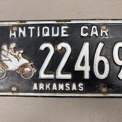 Arkansas Antique Car 22469 License Plate