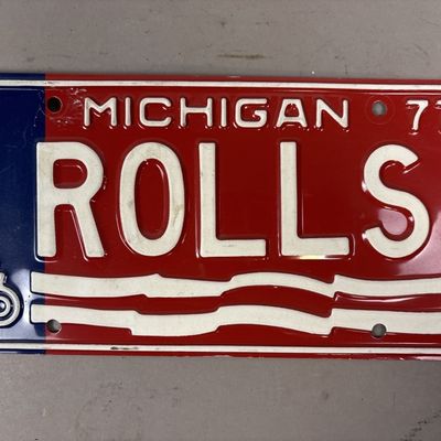 1977 Rolls Royce Michigan Personalized Plate