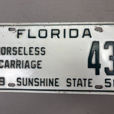 1958 Florida Horseless Carriage 43 License Plate