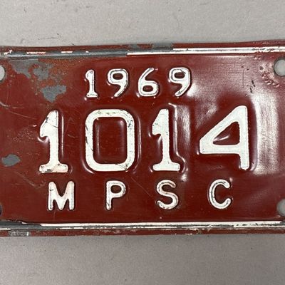 1969 Michigan Public Service Commission Plate